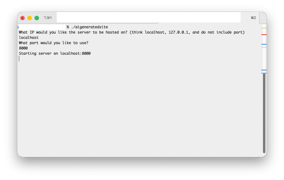 Screenshot of aigeneratedsite