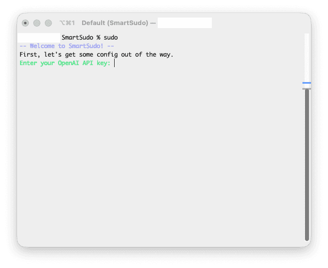 Screenshot of SmartSudo